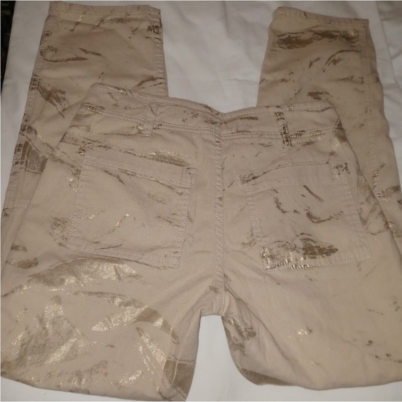 Anthropologie The Wanderer Gold Paint Brush Utility Pant Size 26 - Picture 8 of 12